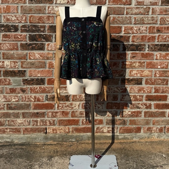 Derek Lam for DesignNation printed tank top with black trim / S / Excellent cond - Picture 9 of 17